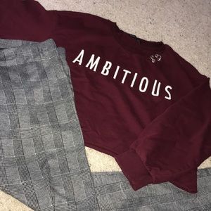 Long sleeve cropped sweater